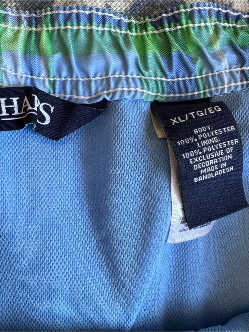 Chaps Ralph Lauren Plaid Swim Trunks XL Blue Green Lined - Picture 6 of 9